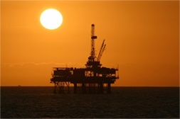 rig sunset